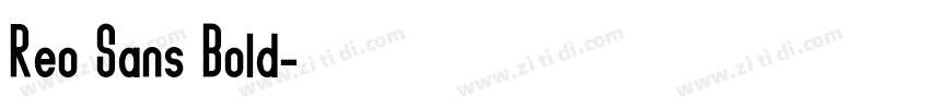 Reo Sans Bold字体转换